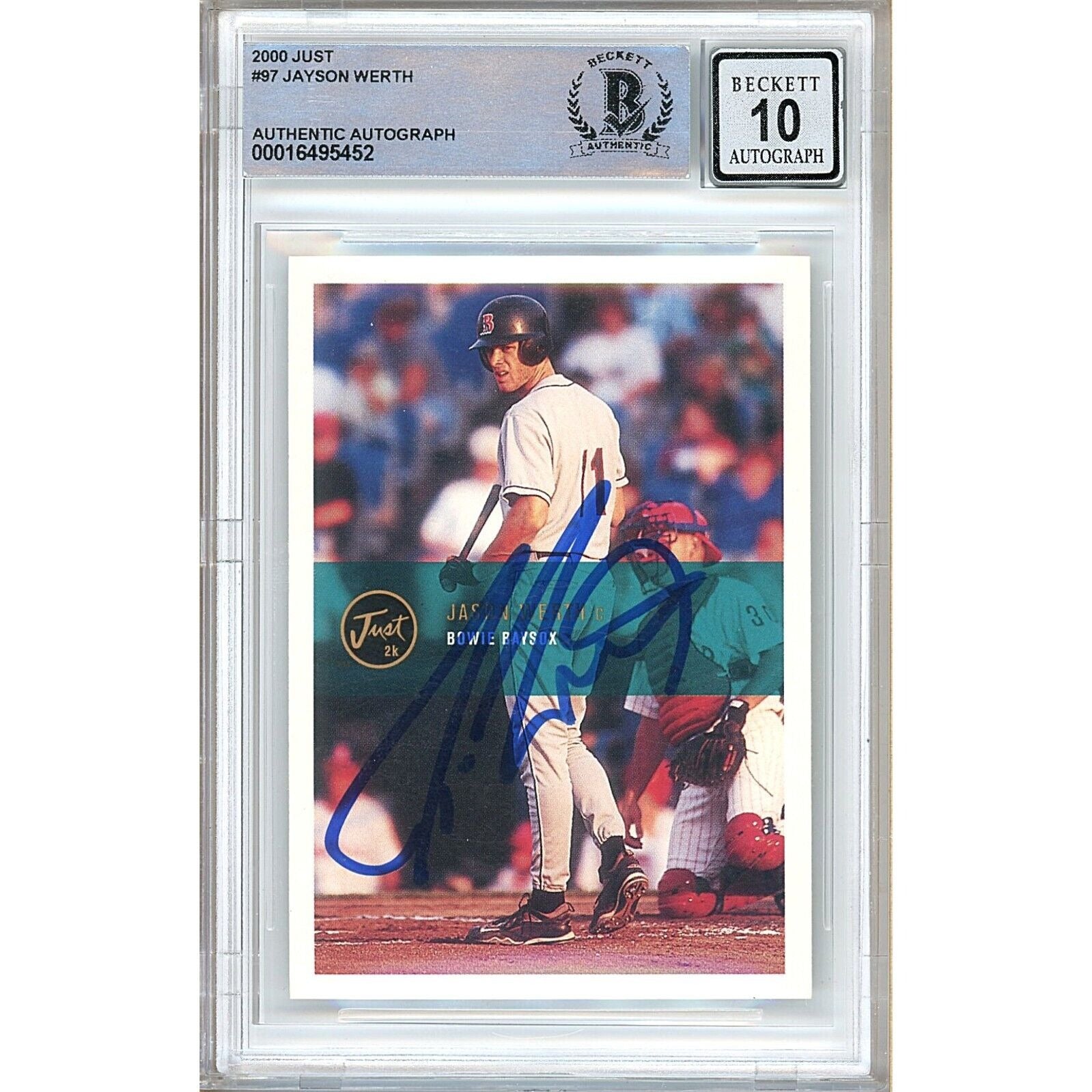 2000 Just Rookie Card auto trading card – Beckett BAS