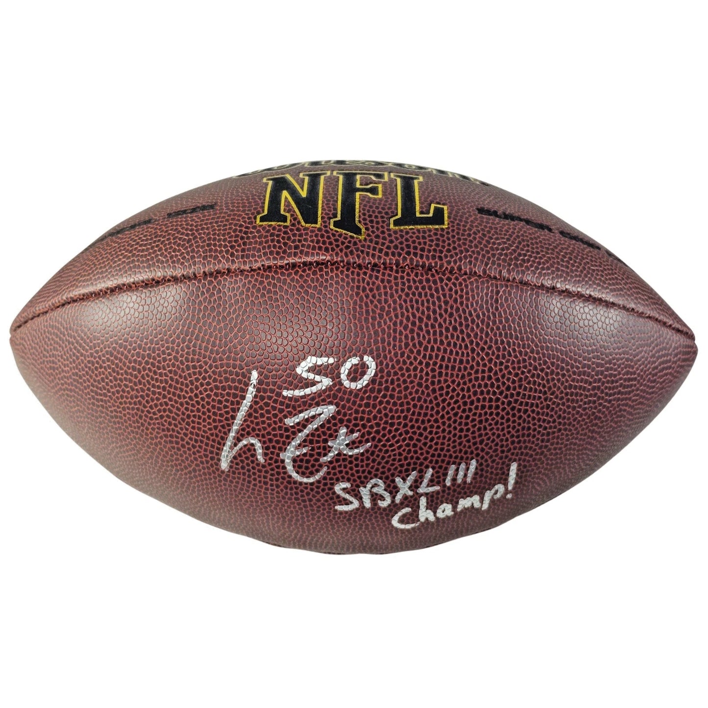 Footballs- Autographed- Larry Foote Signed NFL Wilson Composite Football - Pittsburgh Steelers - Proof Photo - Beckett BAS Authentication 103