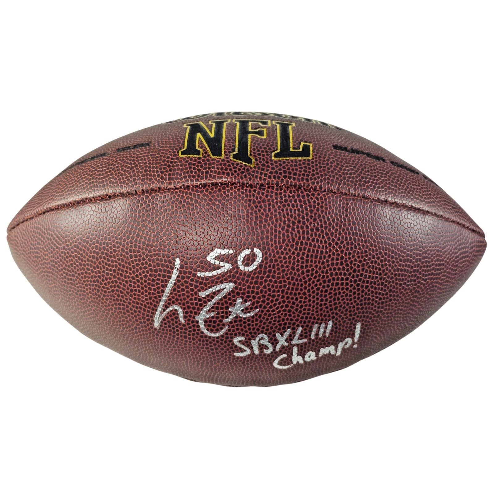 Footballs- Autographed- Larry Foote Signed NFL Wilson Composite Football - Pittsburgh Steelers - Proof Photo - Beckett BAS Authentication 103