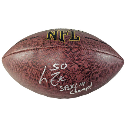 Footballs- Autographed- Larry Foote Signed NFL Wilson Composite Football - Pittsburgh Steelers - Proof Photo - Beckett BAS Authentication 103