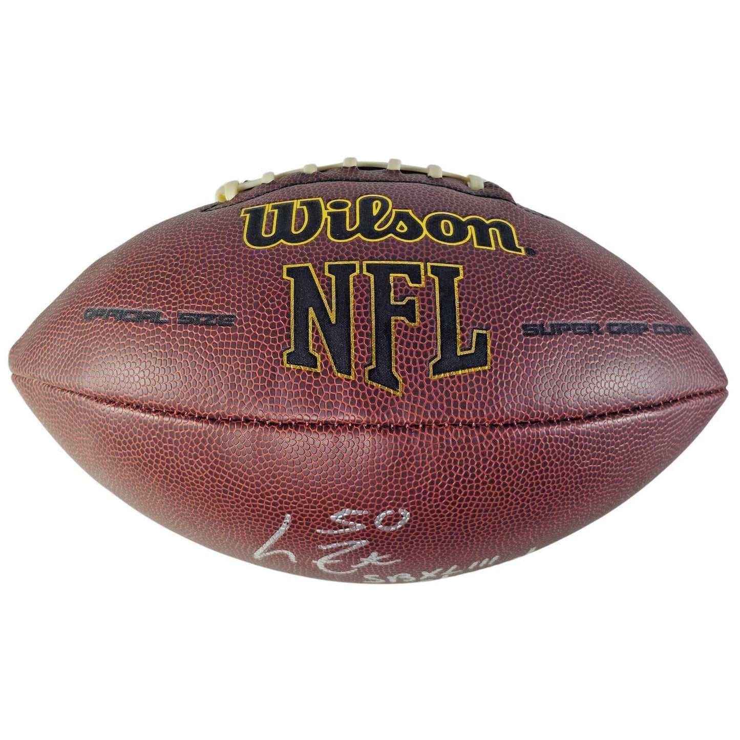 Footballs- Autographed- Larry Foote Signed NFL Wilson Composite Football - Pittsburgh Steelers - Proof Photo - Beckett BAS Authentication 104
