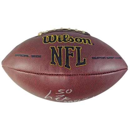 Footballs- Autographed- Larry Foote Signed NFL Wilson Composite Football - Pittsburgh Steelers - Proof Photo - Beckett BAS Authentication 104