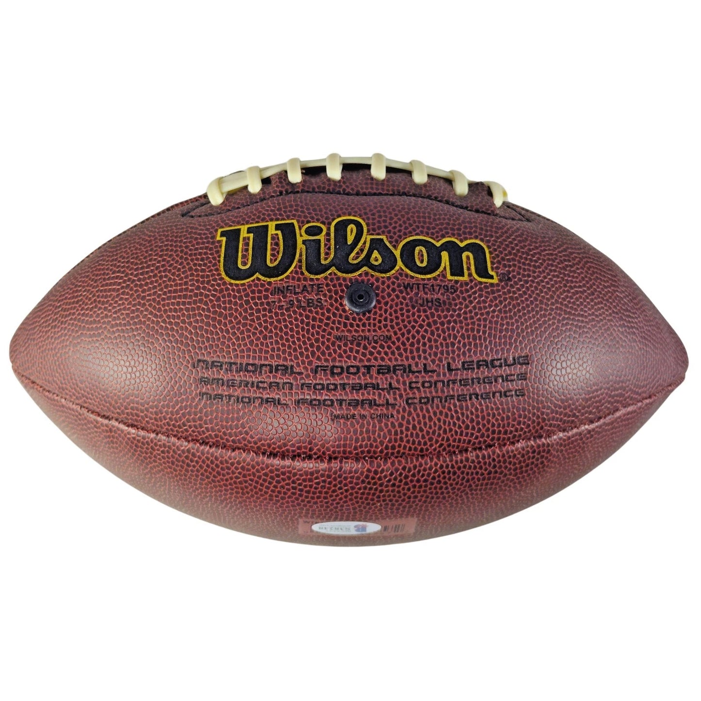 Footballs- Autographed- Larry Foote Signed NFL Wilson Composite Football - Pittsburgh Steelers - Proof Photo - Beckett BAS Authentication 105