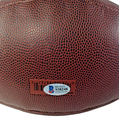 Footballs- Autographed- Larry Foote Signed NFL Wilson Composite Football - Pittsburgh Steelers - Proof Photo - Beckett BAS Authentication 102