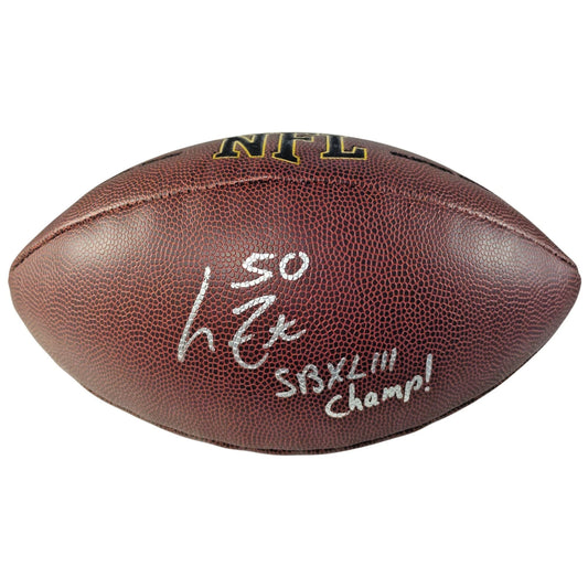 Footballs- Autographed- Larry Foote Signed NFL Wilson Composite Football - Pittsburgh Steelers - Proof Photo - Beckett BAS Authentication 101