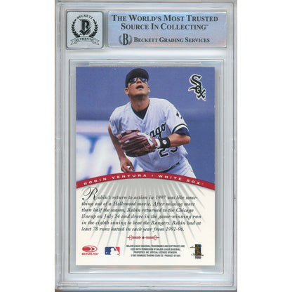 Robin Ventura Chicago White Sox Signed 1997 Donruss Signature Series Card BGS Auto 10