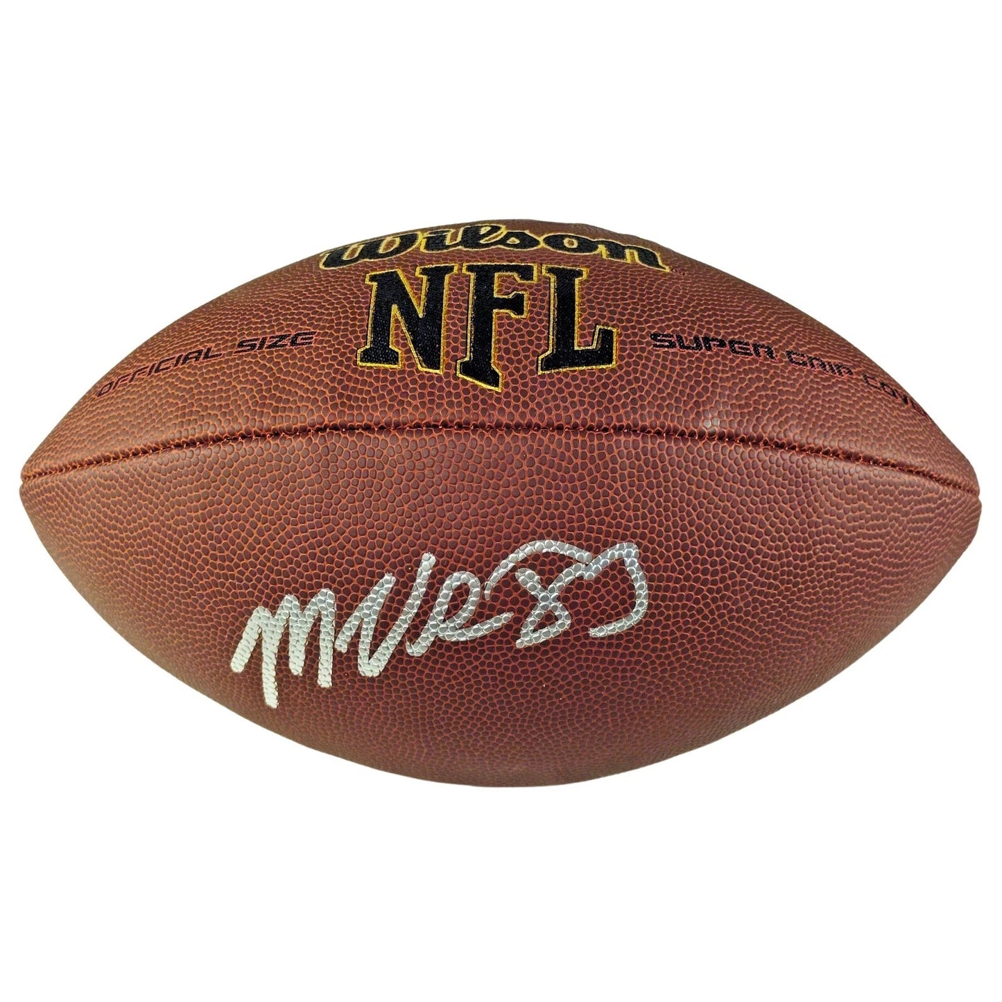 Footballs- Autographed- Marquez-Valdes Scantling Signed NFL Wilson Football Green Bay Packers Beckett Authentication 101