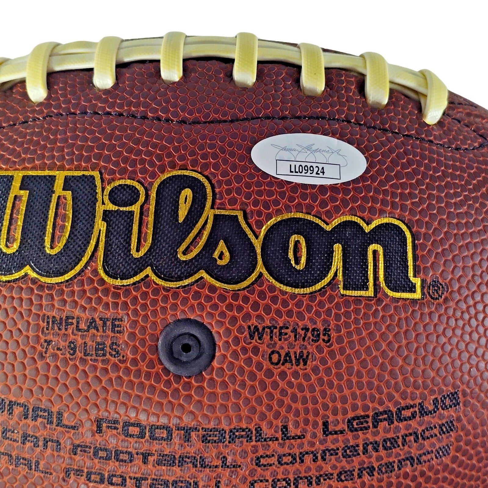Melvin Gordon auto football – authentication sticker – JSA COA
