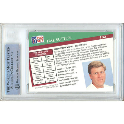 Golf- Autographed- Hal Sutton Signed 1991 Pro Set PGA Tour Golf Trading Card Beckett Authentic Auto Slab Back