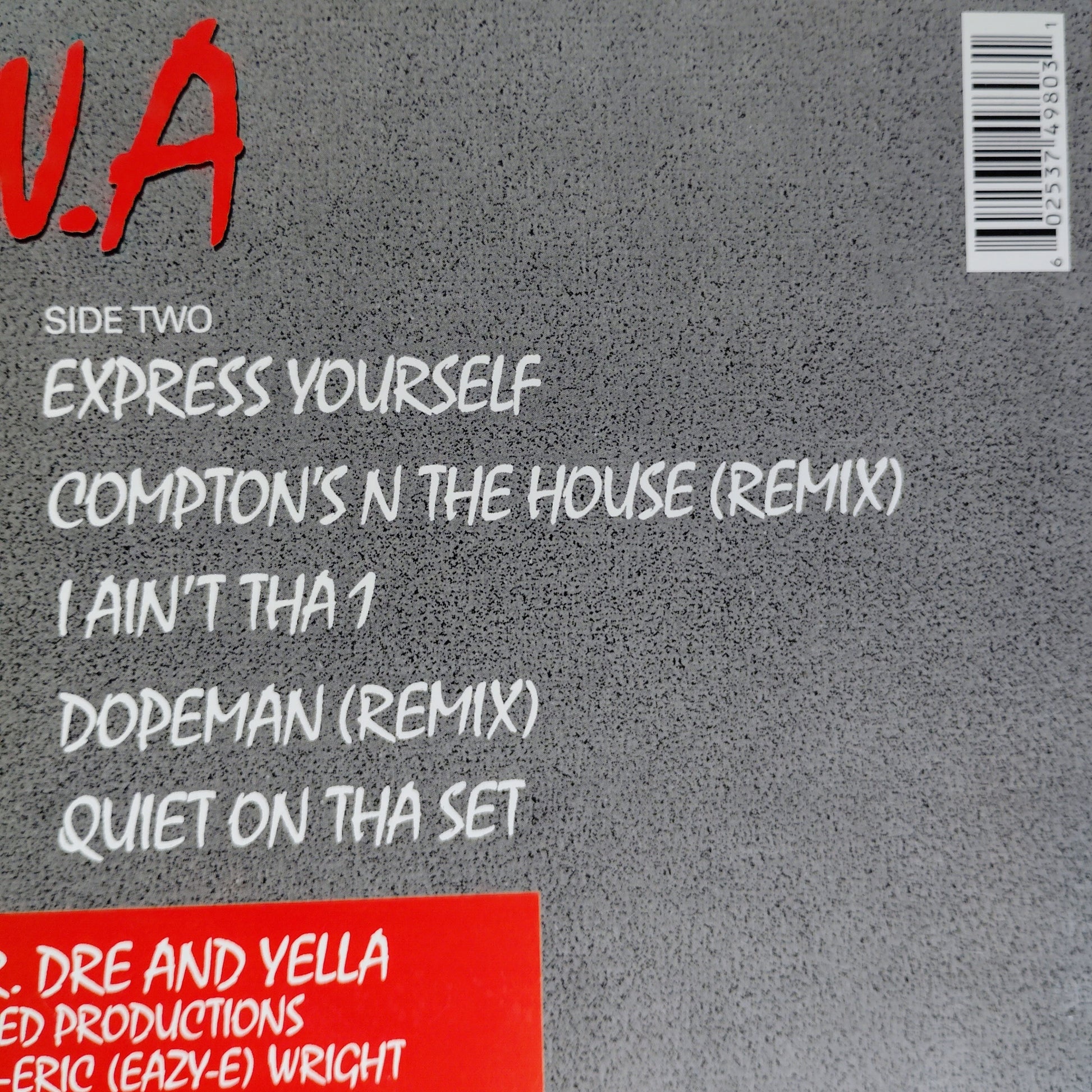 Music- Autographed- Ice Cube and DJ Yella Signed NWA Straight Outta Compton Vinyl Record Album Cover Beckett BAS Authentication 110