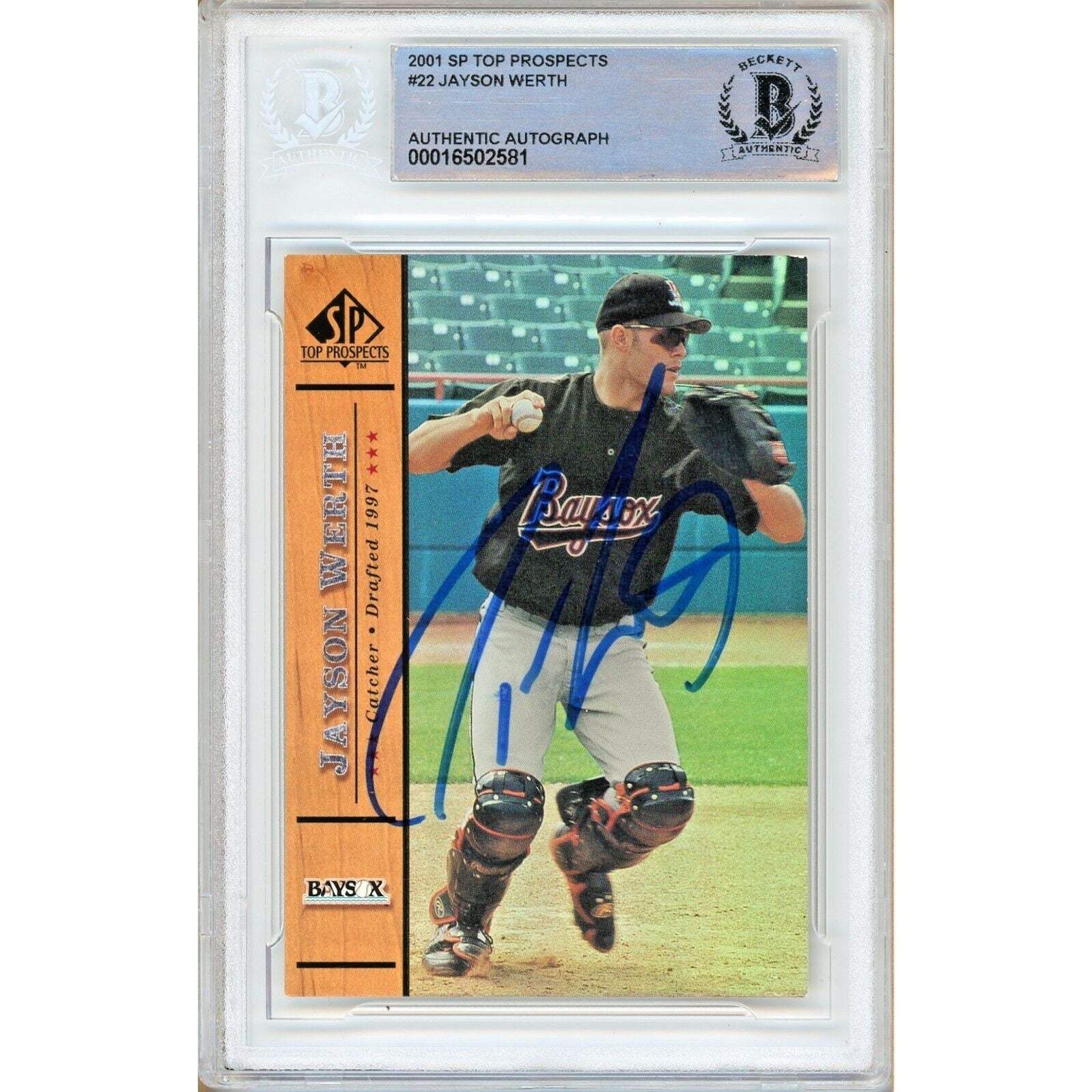 2001 UD SP Top #22 autographed trading card – Beckett BAS