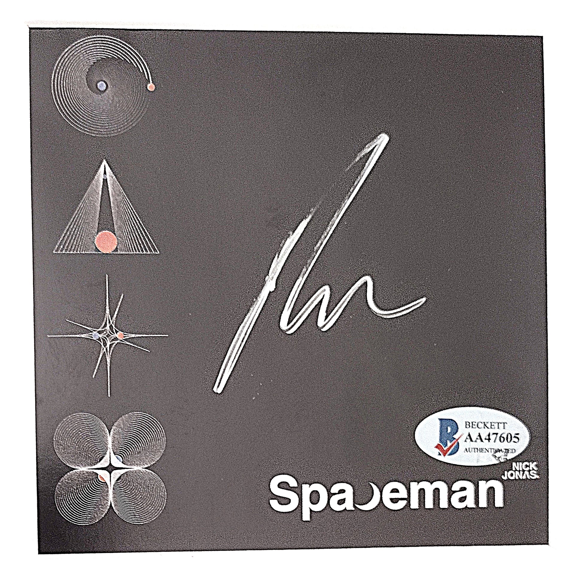 Nick Jonas auto photo – authentication sticker – Beckett COA