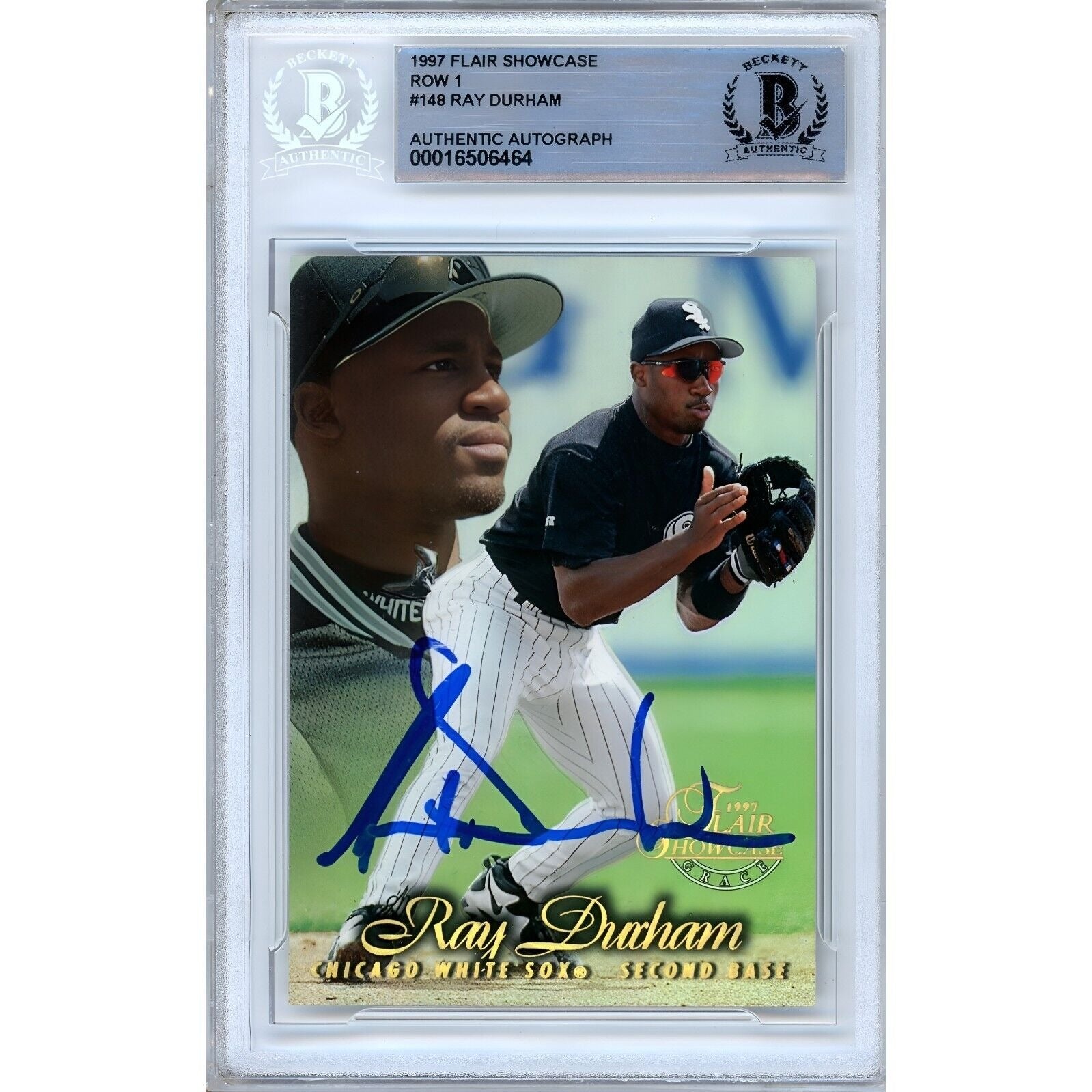 Ray Durham Chicago White Sox autographed trading card – full view – Beckett COA