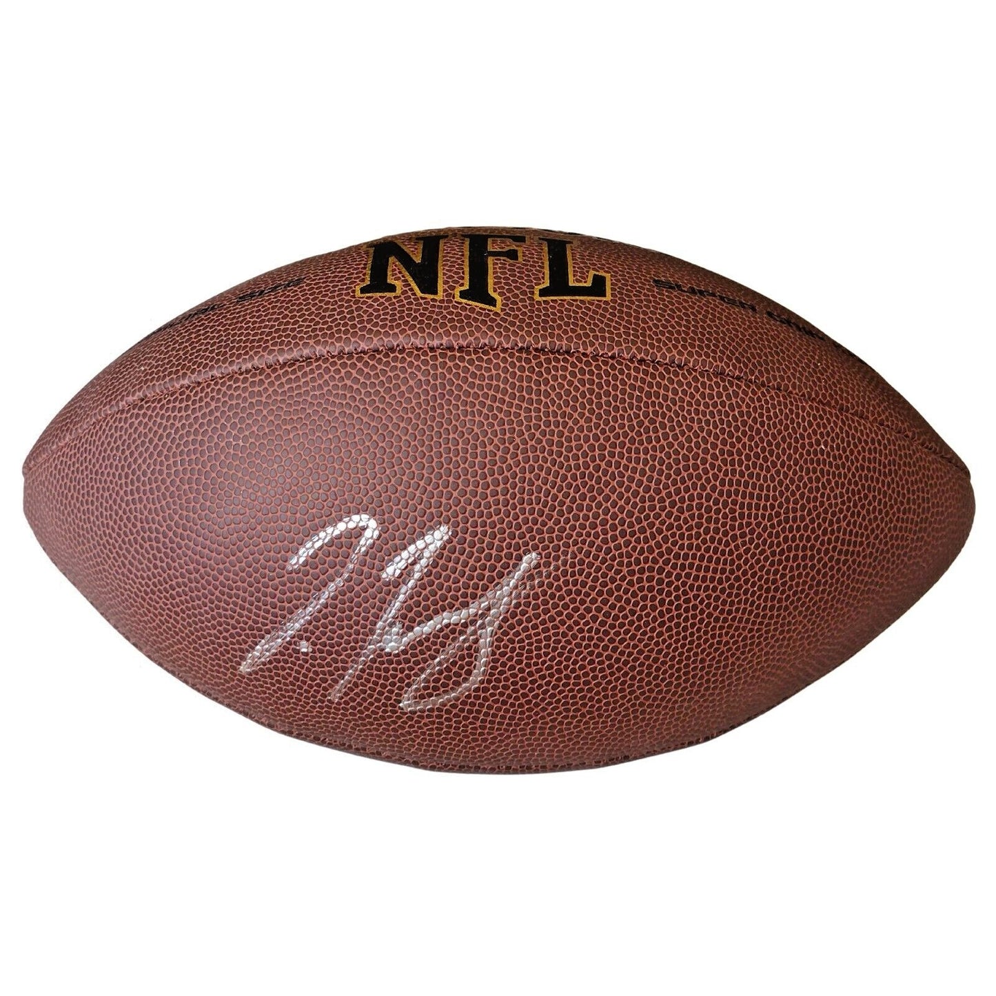 Footballs- Autographed- Jerry Jeudy Cleveland Browns Signed NFL Wilson Composite Football Beckett Certified Authentic Auto COA Front