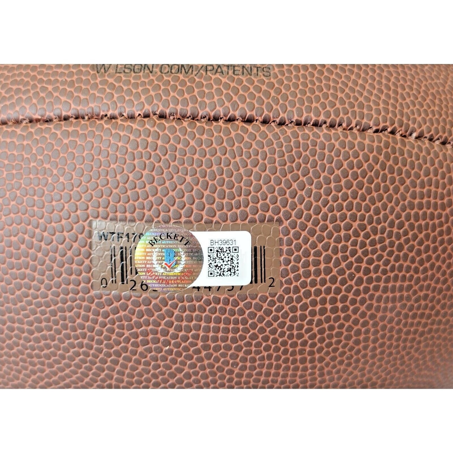 Footballs- Autographed- Jerry Jeudy Cleveland Browns Signed NFL Wilson Composite Football Beckett Certified Authentic Auto QR Code COA