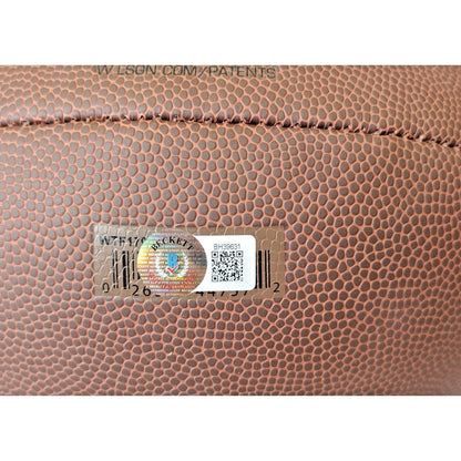 Footballs- Autographed- Jerry Jeudy Cleveland Browns Signed NFL Wilson Composite Football Beckett Certified Authentic Auto QR Code COA