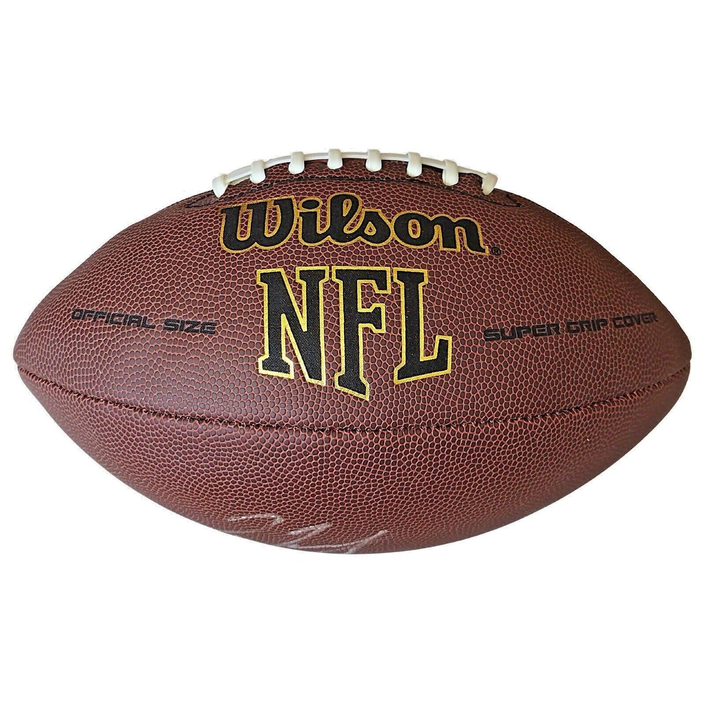 Footballs- Autographed- Jerry Jeudy Cleveland Browns Signed NFL Wilson Composite Football Beckett Certified Authentic Auto COA Panel One