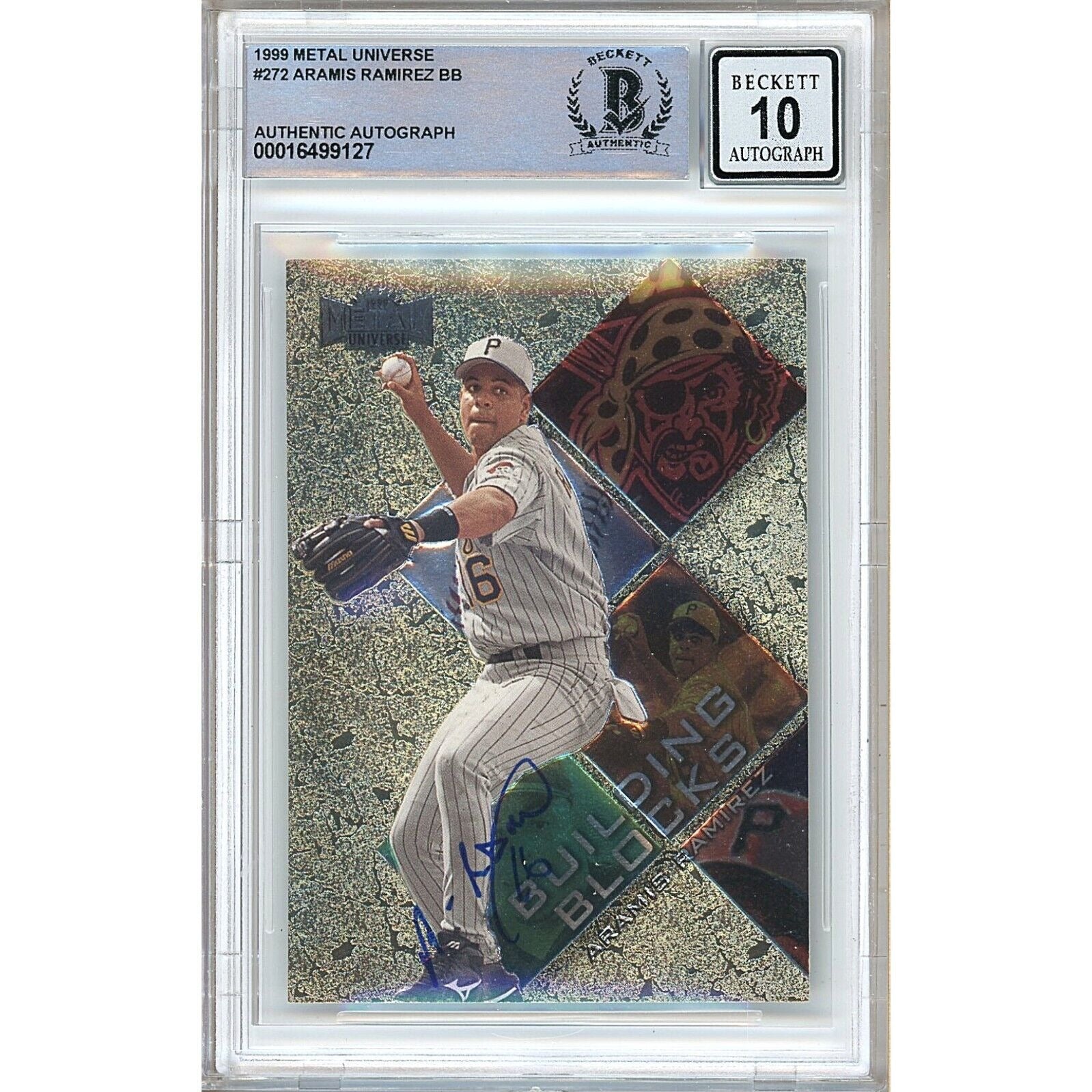 Aramis Ramirez Metal Universe Building Blocks Autographed Trading Card Beckett BGS