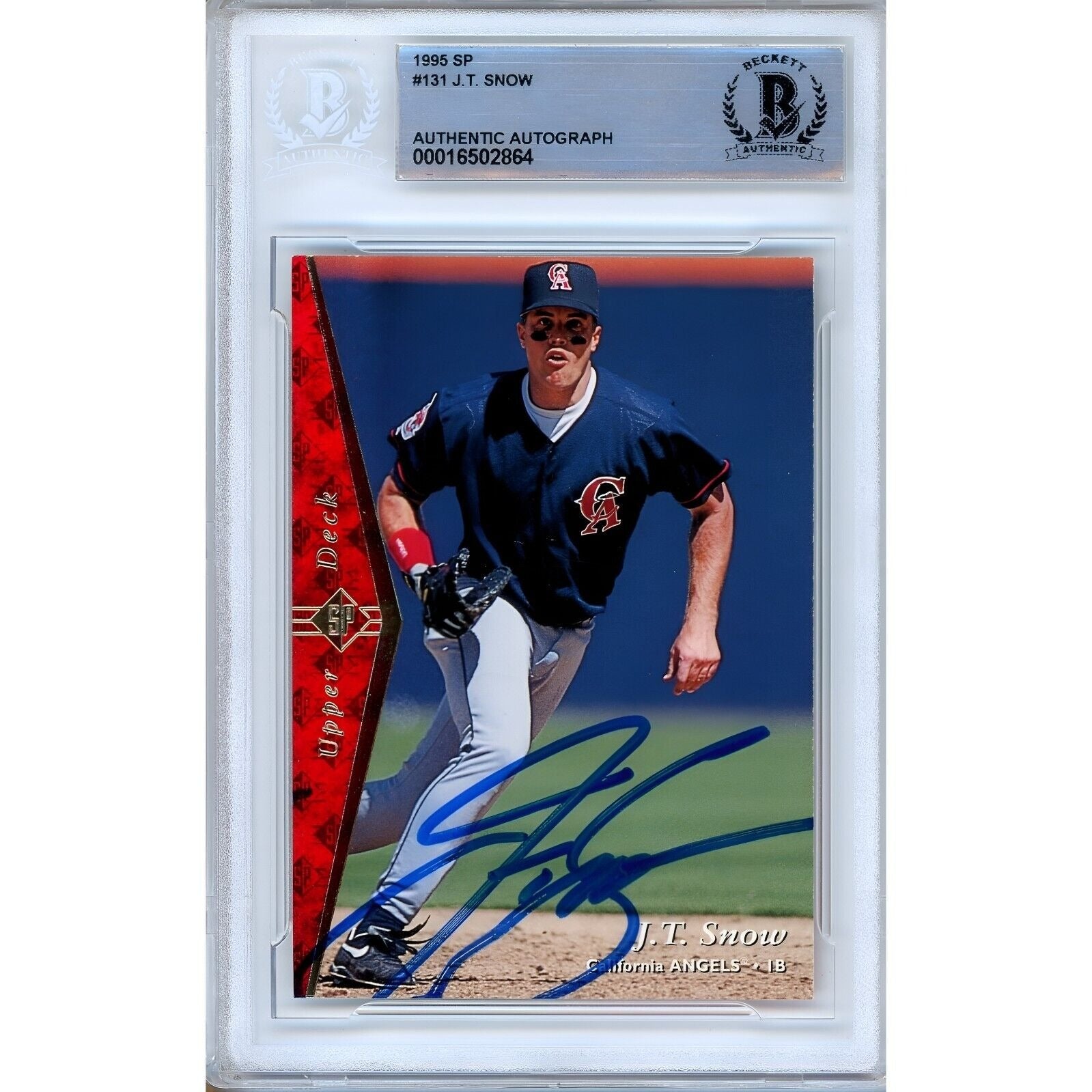 1995 Upper Deck #131 JT Snow LA San Francisco Giants Autographed Trading Card – Beckett BAS
