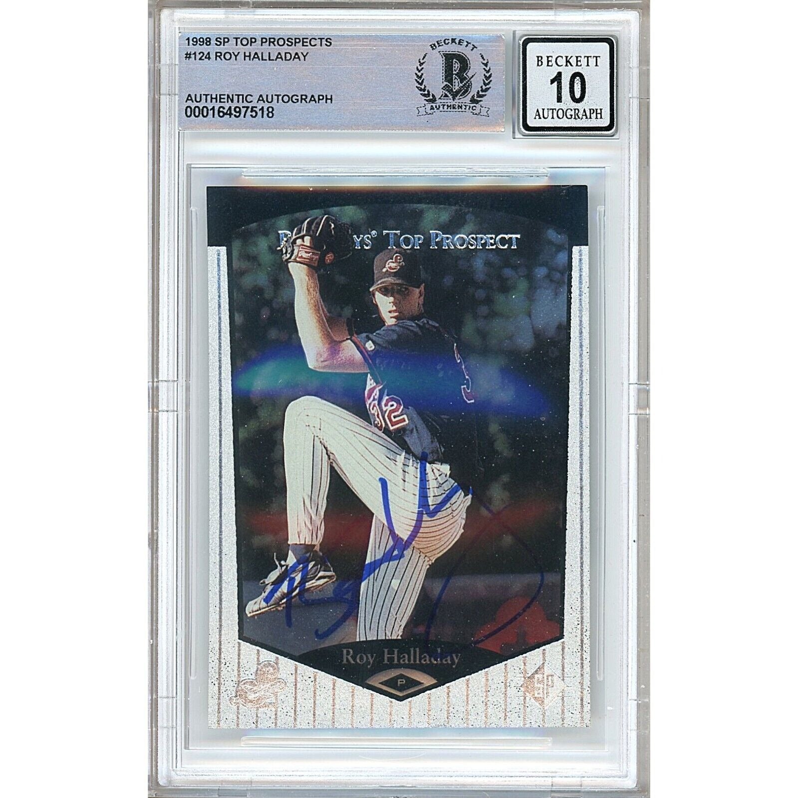 Roy Halladay Philadelphia Phillies autographed trading card – full view – Beckett COA