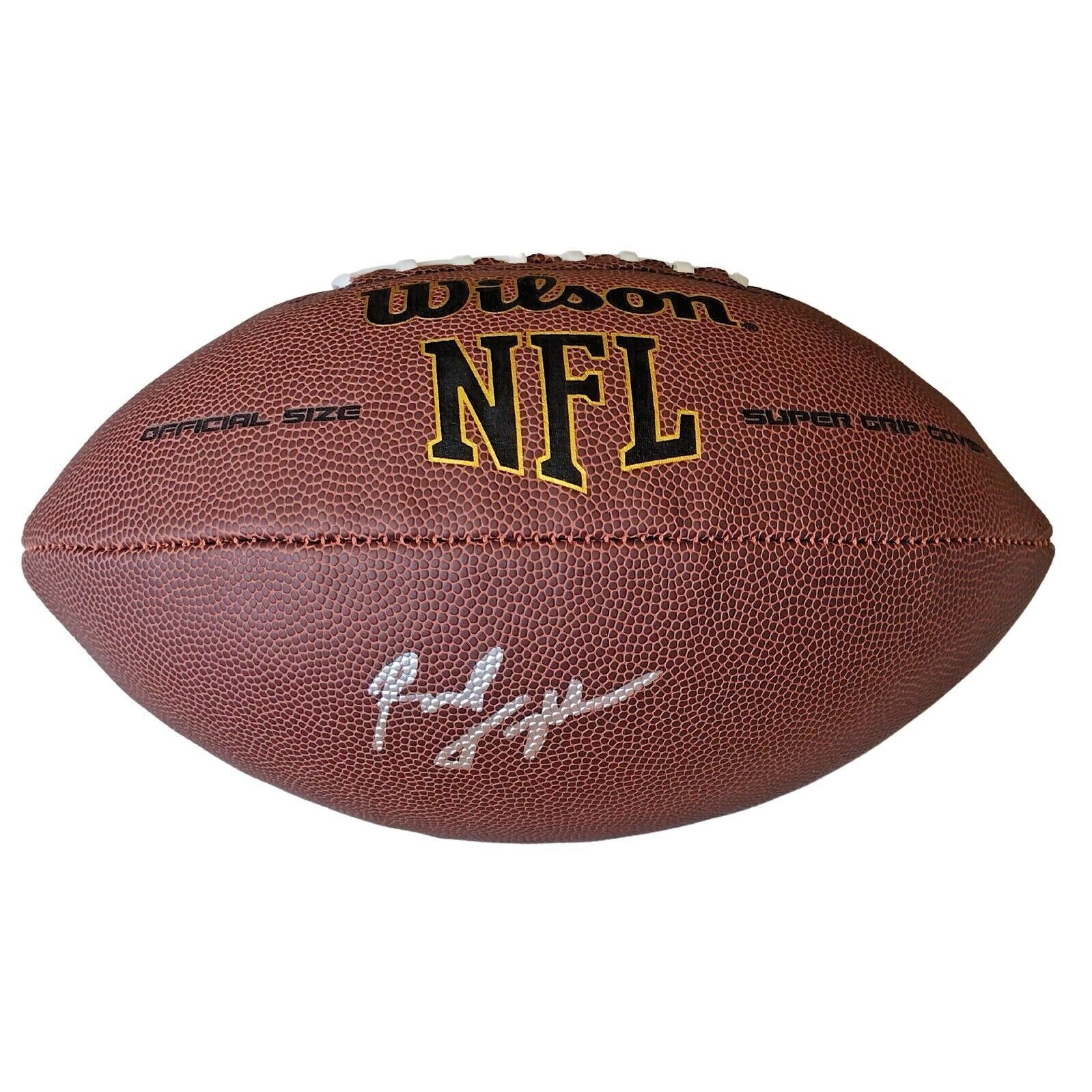 Footballs- Autographed- Paul Tagliabue NFL Commissioner Signed Wilson NFL Composite Super Grip Football Proof Photo Beckett COA 101