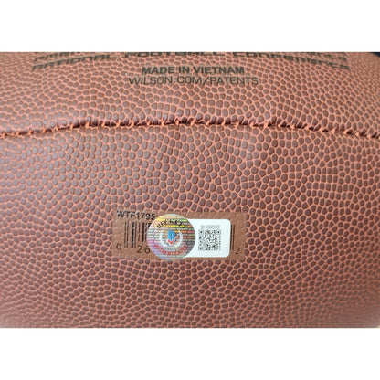 Footballs- Autographed- Paul Tagliabue NFL Commissioner Signed Wilson NFL Composite Super Grip Football Proof Photo Beckett COA QR Code