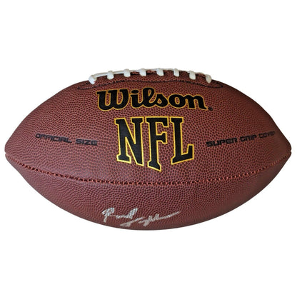 Footballs- Autographed- Paul Tagliabue NFL Commissioner Signed Wilson NFL Composite Super Grip Football Proof Photo Beckett COA 103