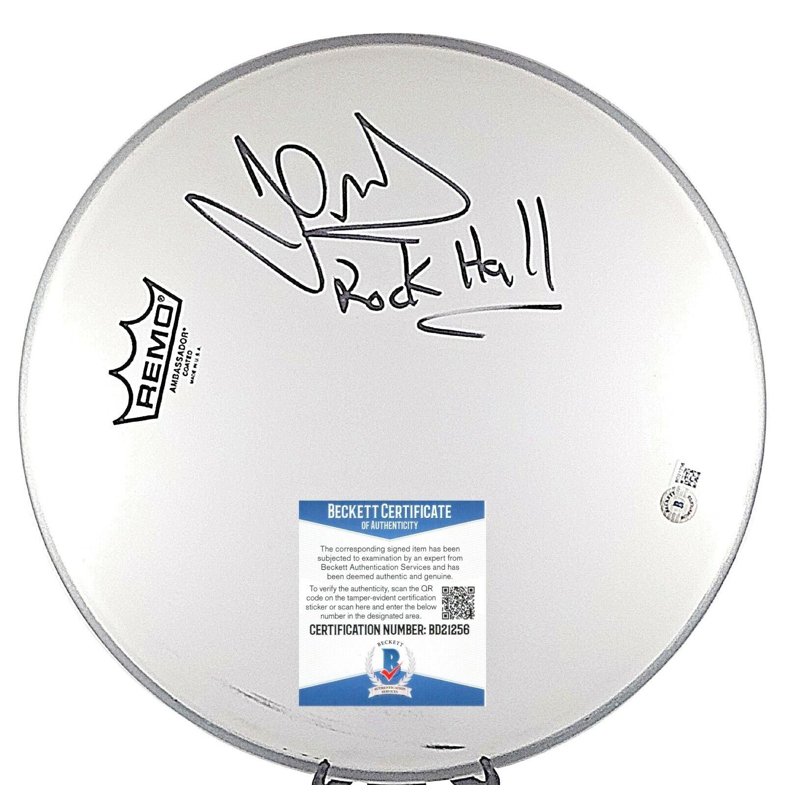 Music- Autographed- DJ Yella of NWA Signed Remo Drumhead with Rock Hall of Fame Inscription Beckett Authentic COA Front