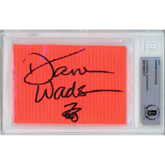 Darren Woodson Dallas Cowboys Signed Football Pylon Beckett Auth Auto Slab