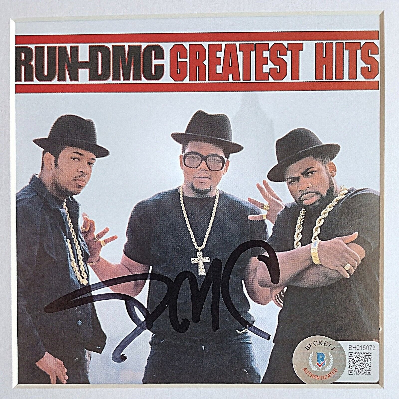 Run DMC signed cd – signature close-up – Beckett COA