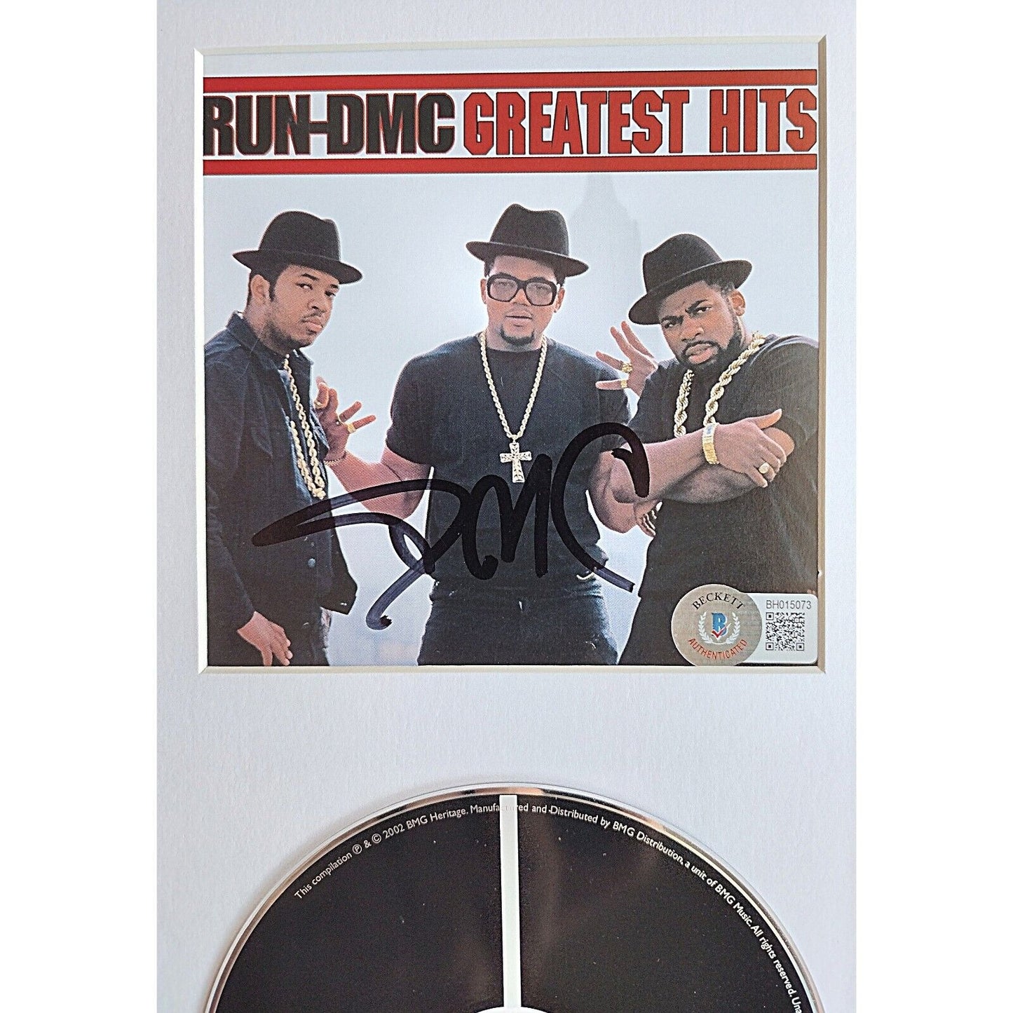 Music- Autographed- Darryl McDaniels Signed Run DMC Greatest Hits CD Album Cover Framed Beckett Authentic Auto COA Booklet 2