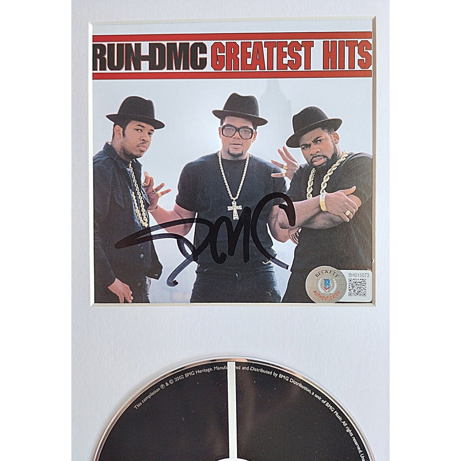 Run DMC auto cd – authentication sticker – Beckett COA