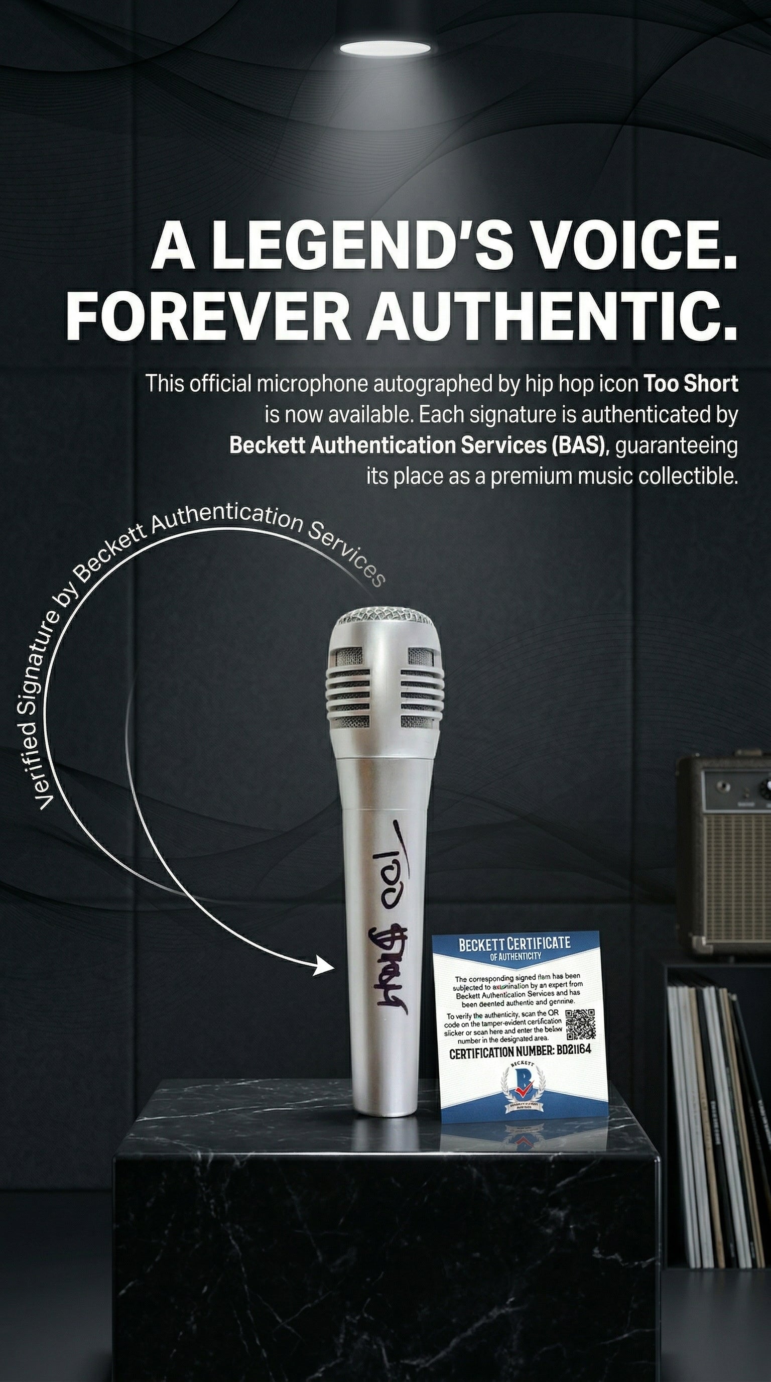 Too Short Autographed Microphone - Rap Hip Hop Music - Beckett Authentication