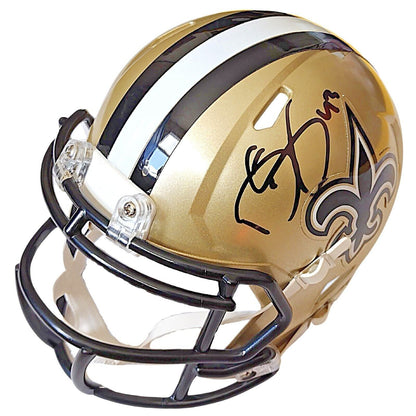 Footballs- Autographed- Darren Sproles Signed New Orleans Saints Mini Football Helmet Beckett Authentic Auto COA, Proof 101