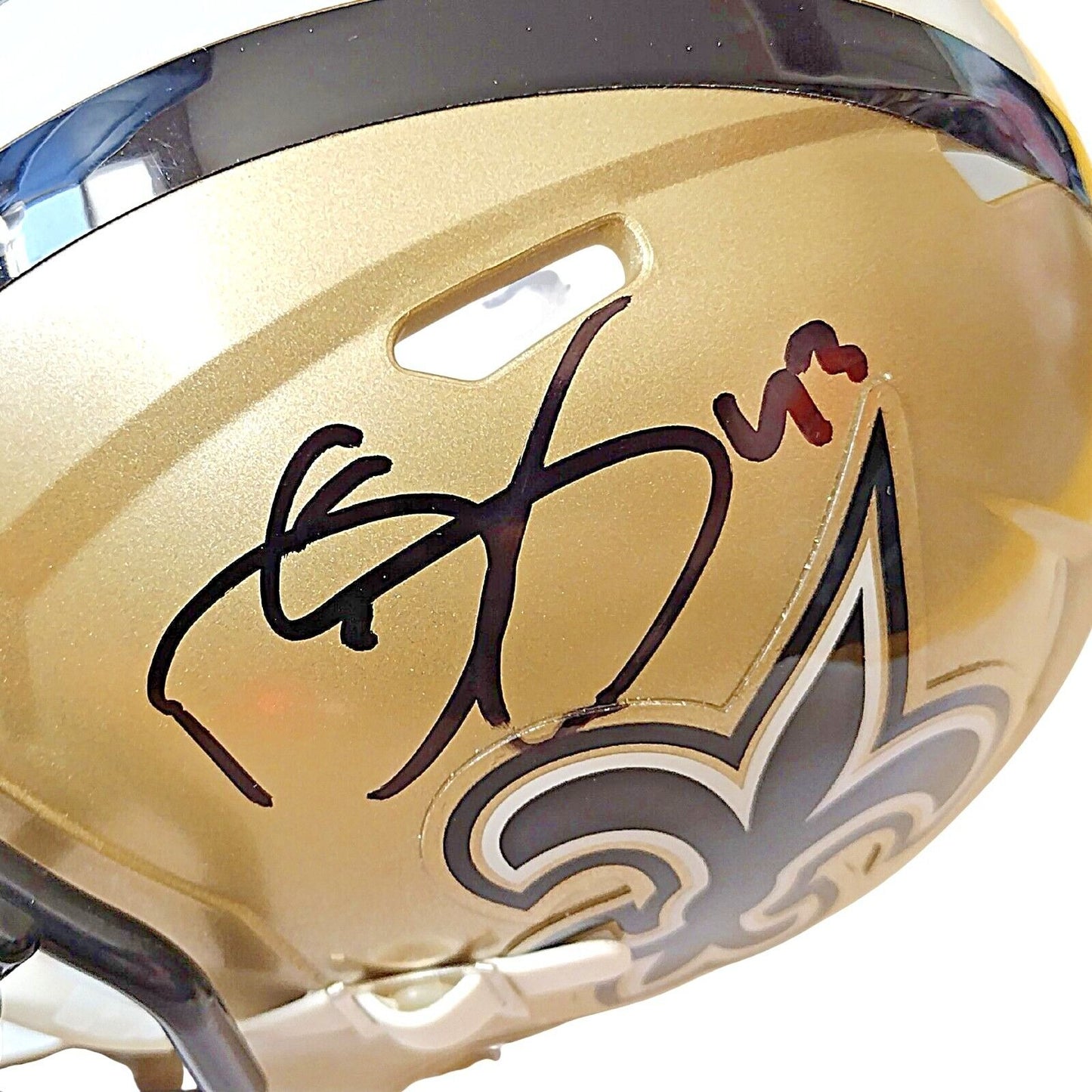 Footballs- Autographed- Darren Sproles Signed New Orleans Saints Mini Football Helmet Beckett Authentic Auto COA, Proof 104