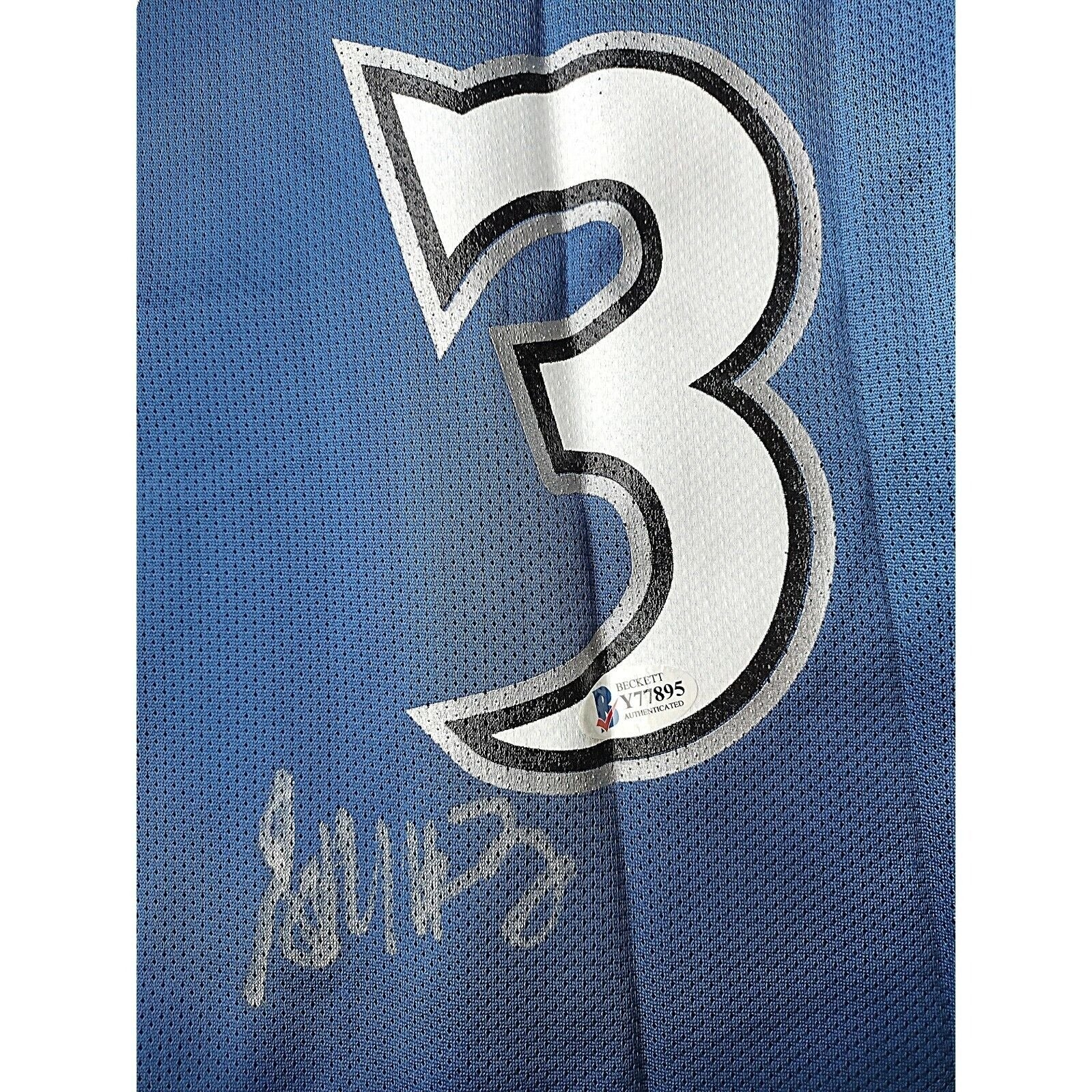 Stephon Marbury Minnesota Timberwolves signed basketball – signature close-up – Beckett COA