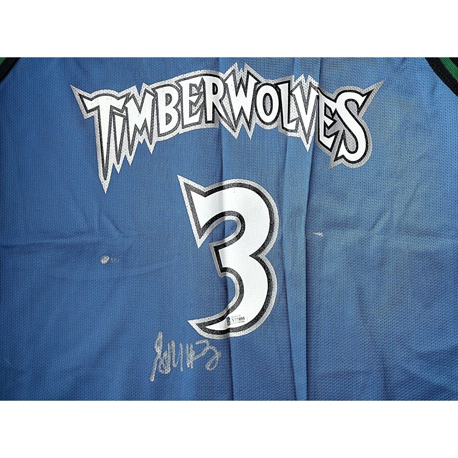 Stephon Marbury Minnesota Timberwolves auto basketball – authentication sticker – Beckett COA