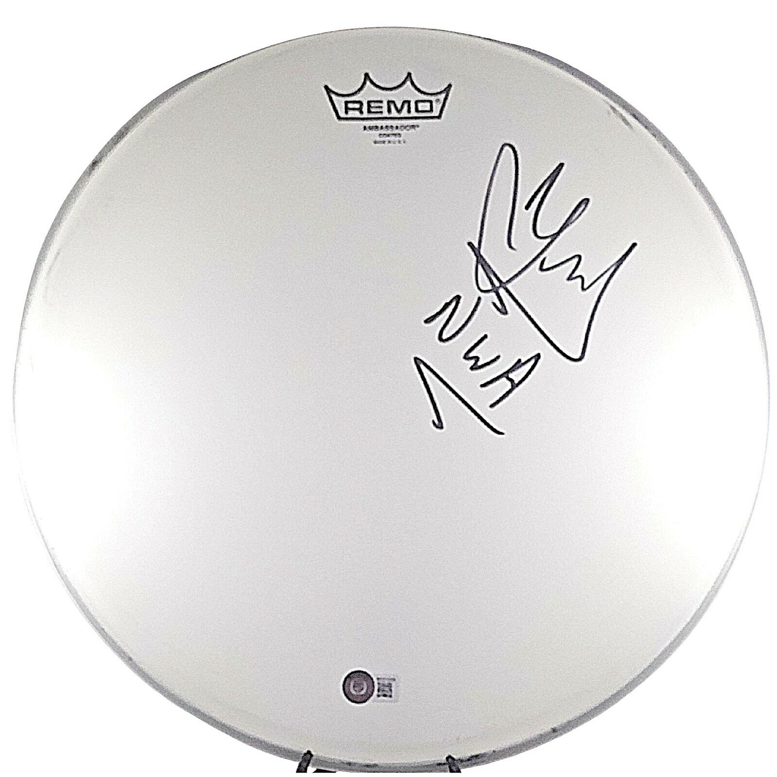 Music- Autographed- DJ Yella Signed Remo Drumhead with NWA Inscription Beckett Authenticated Auto COA Front