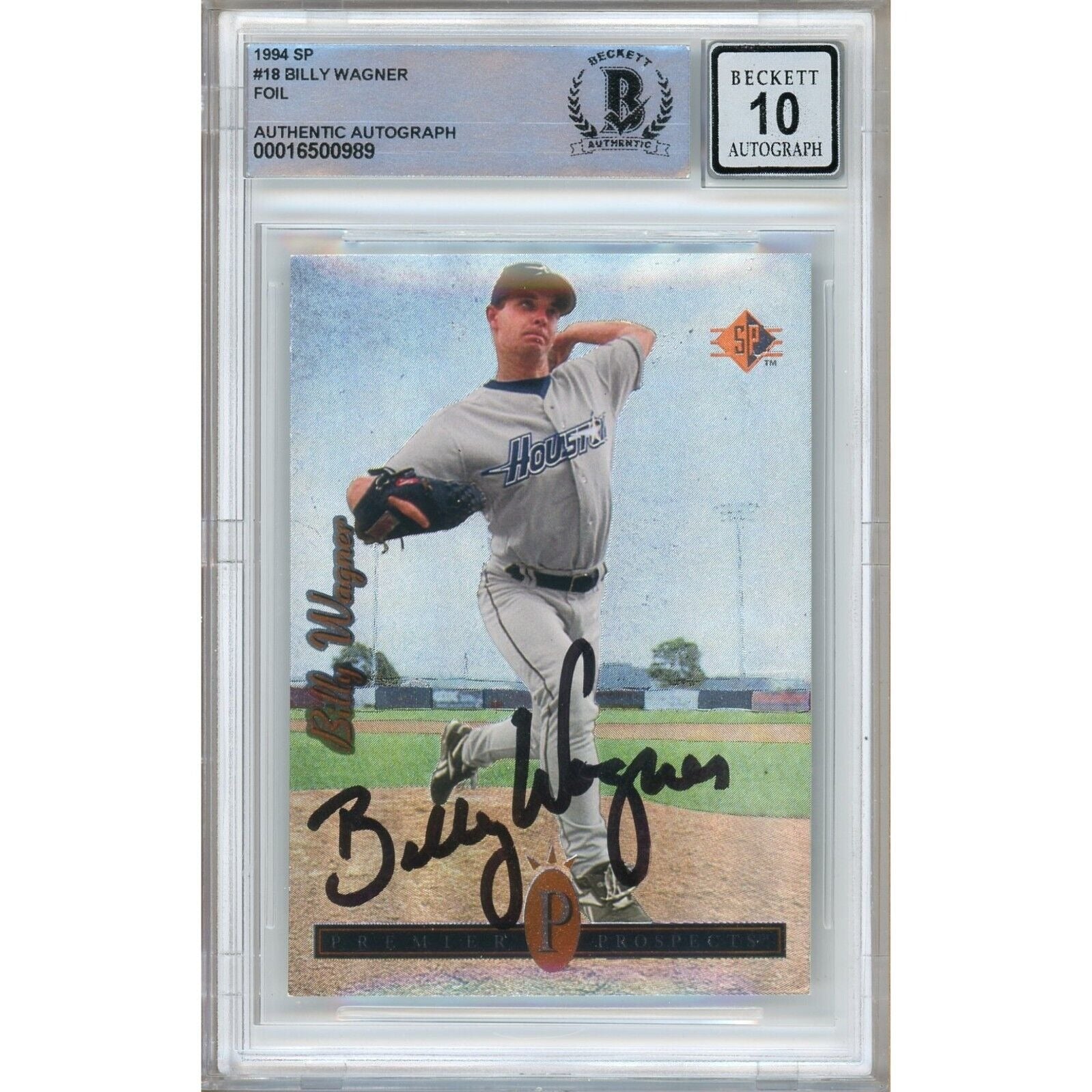 Billy Wagner Upper Deck Autographed Trading Card Beckett BGS