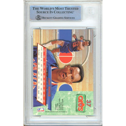 Basketballs- Autographed- Larry Nance Cleveland Cavaliers Signed 1992-93 Fleer Ultra Basketball Card Beckett Authenticated Auto Slab Back