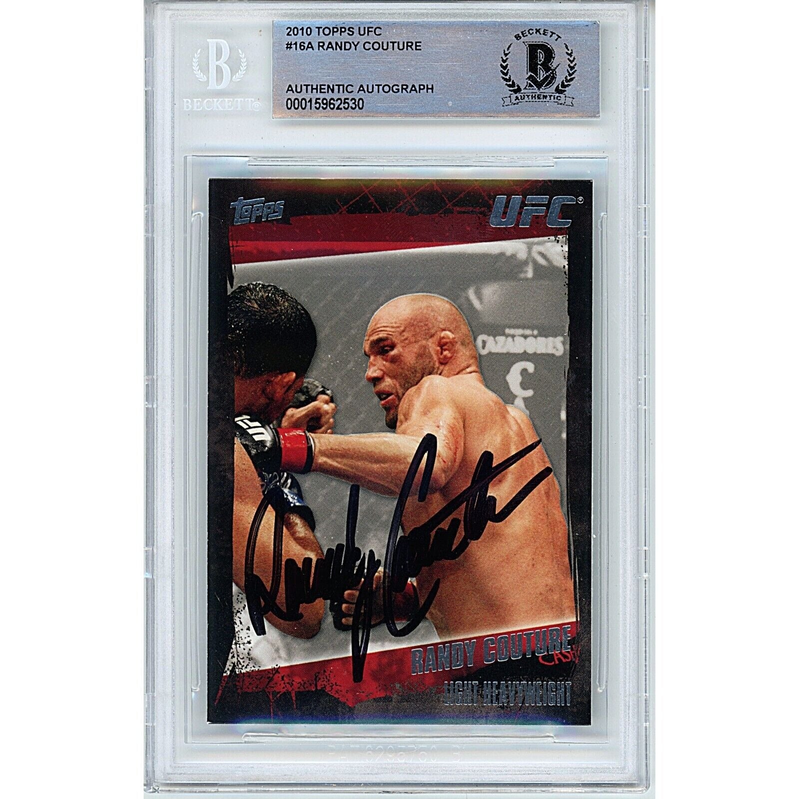 Randy Couture Ufc autographed trading card – full view – Beckett COA