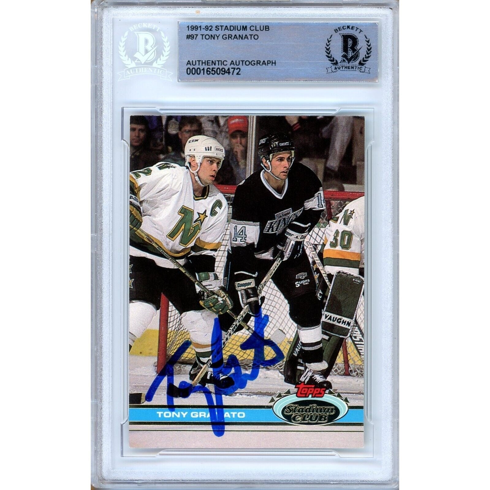 Tony Granato Los Angeles Kings Autographed Trading Card Beckett BAS