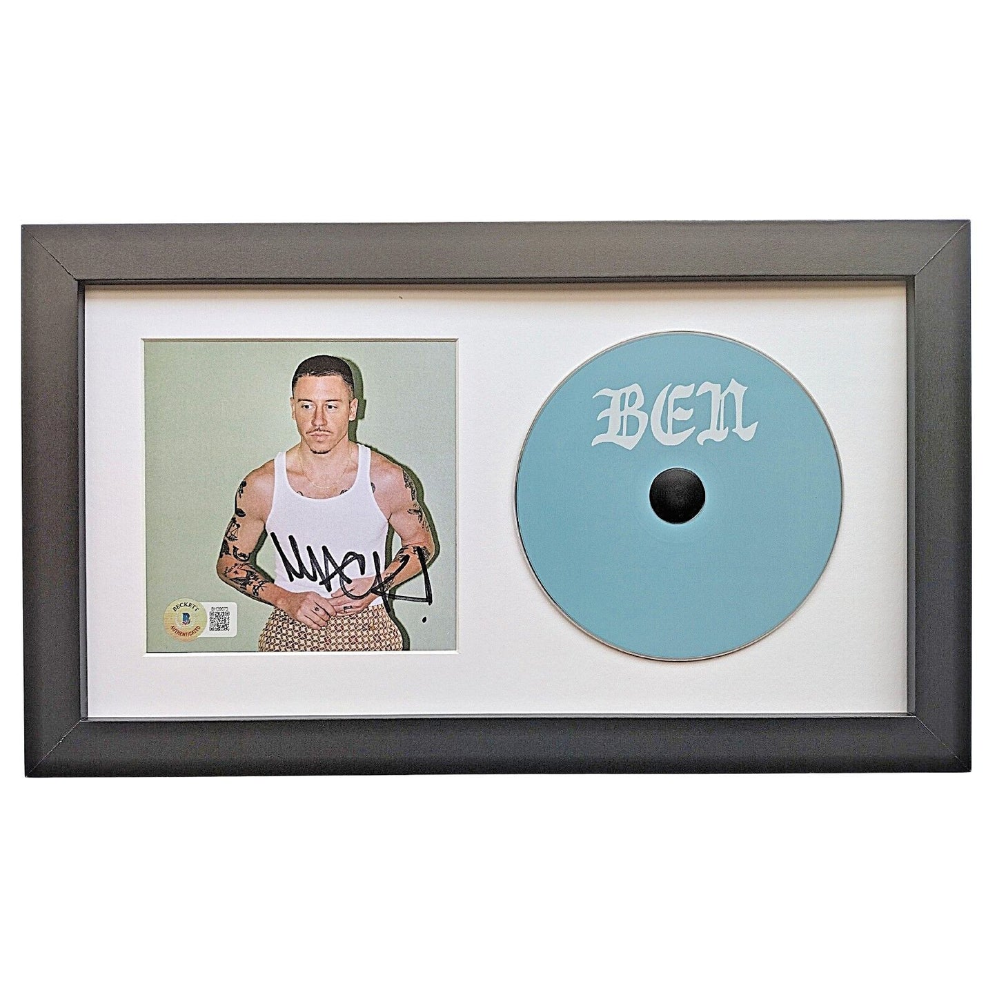 Music- Autographed- Macklemore Signed Ben CD Rap Hip Hop Album Framed Beckett Authentic Auto Front