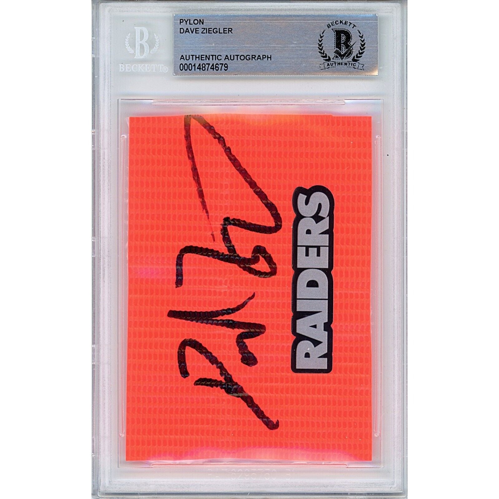 Dave Ziegler Las Vegas Raiders Signed Trading Card – Beckett BAS