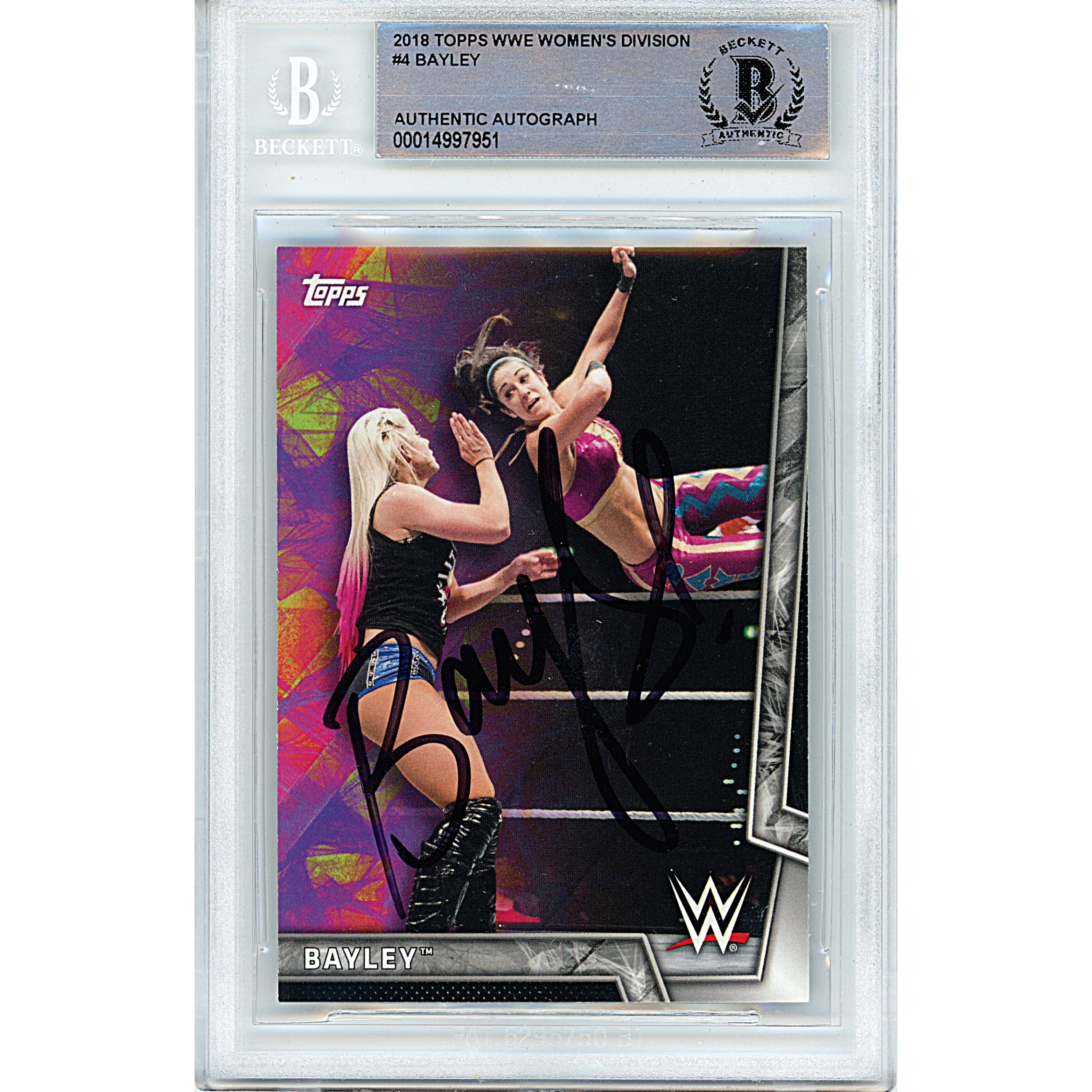 Bayley Autographed Womens Division Trading Card Beckett BGS