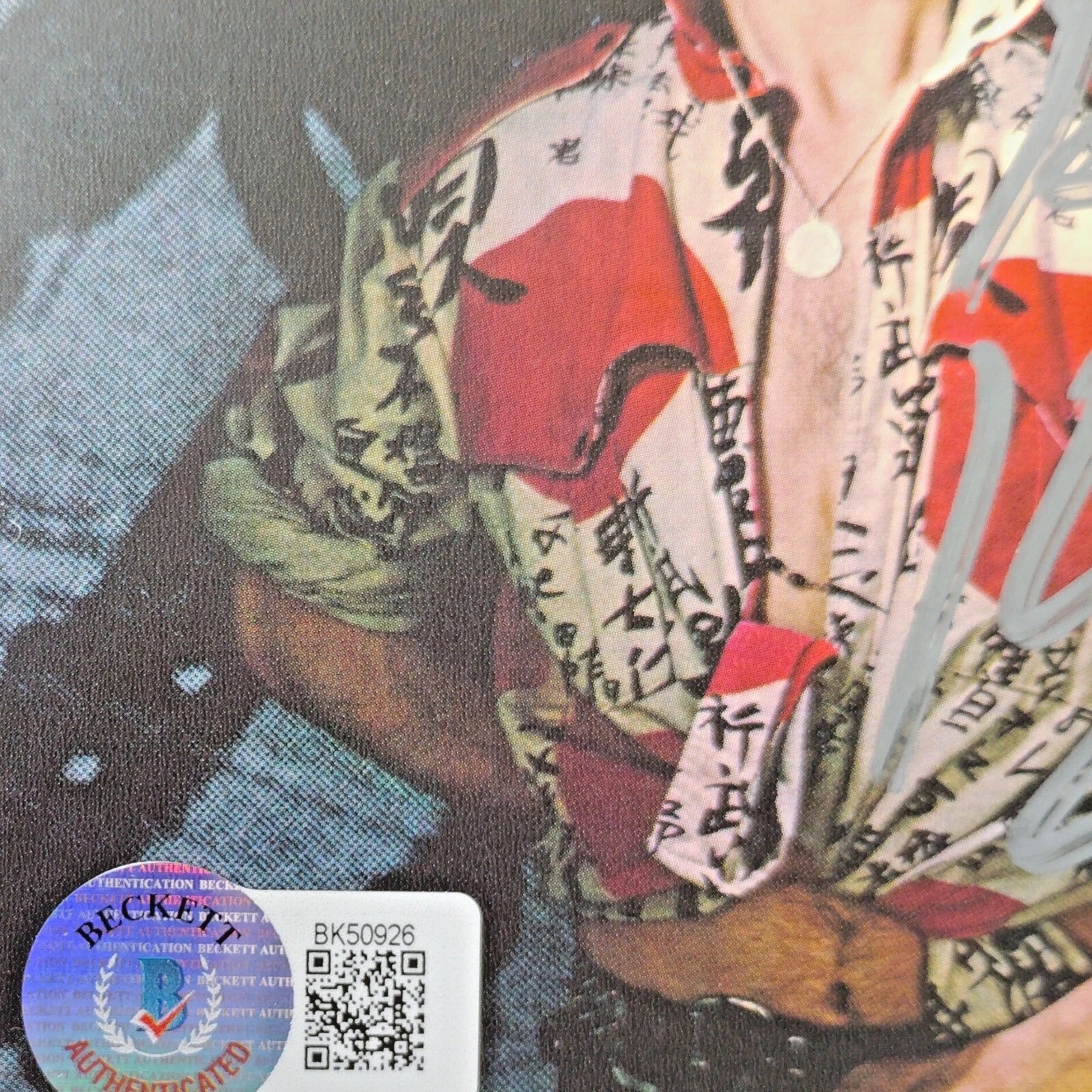 Billy Idol auto photo – authentication sticker – Beckett COA