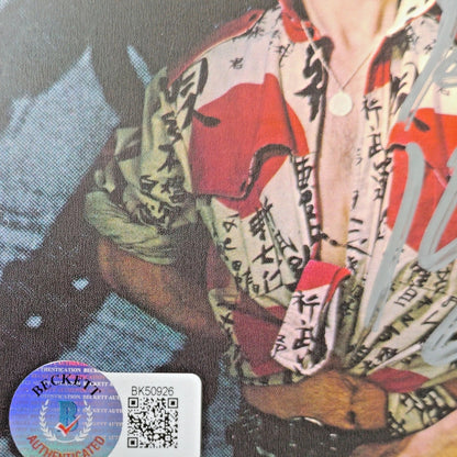 Billy Idol auto photo – authentication sticker – Beckett COA