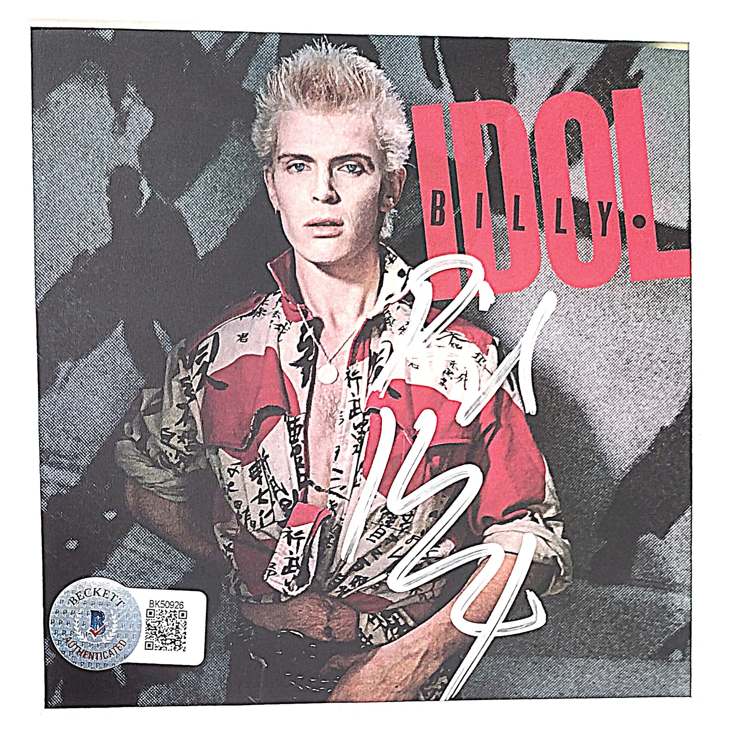 Billy Idol Signed Live from the Roxy CD Cover Framed Beckett Authentication