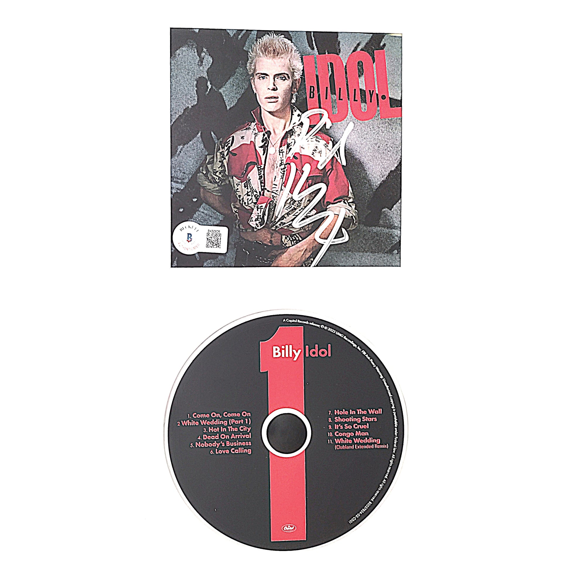 Billy Idol Autograph CD Live from the Roxy Cover Framed Beckett Authentication