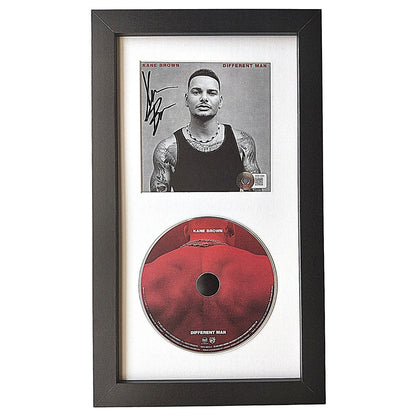 Music- Autographed- Kane Brown Signed Different Man CD Album Cover Framed Beckett Authentic Auto Front